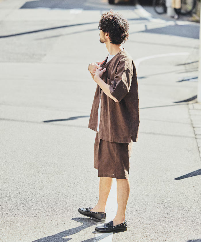 LINEN COTTON EASY SHORT PANTS