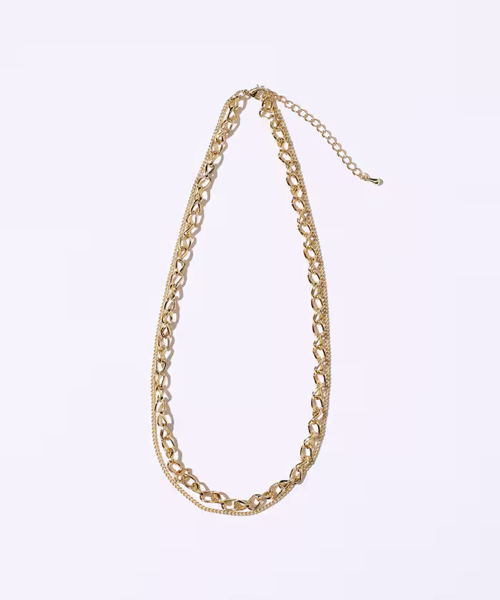 Double Chain Combination Necklace