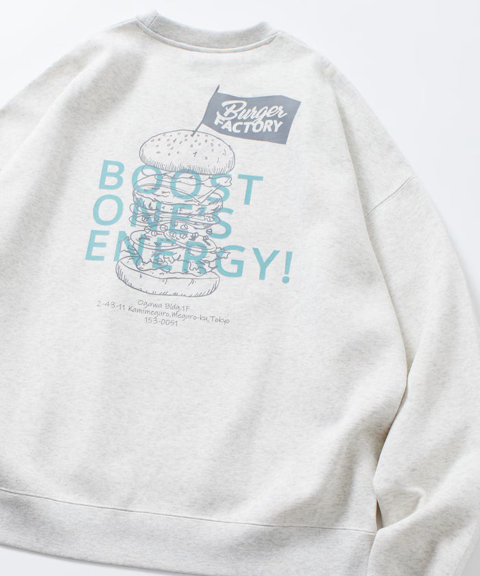 Burger Factory x FREAK'S STORE / Burger Factory Limited Edition Big Silhouette Back Print Crew Neck Sweatshirt [Limited Release]