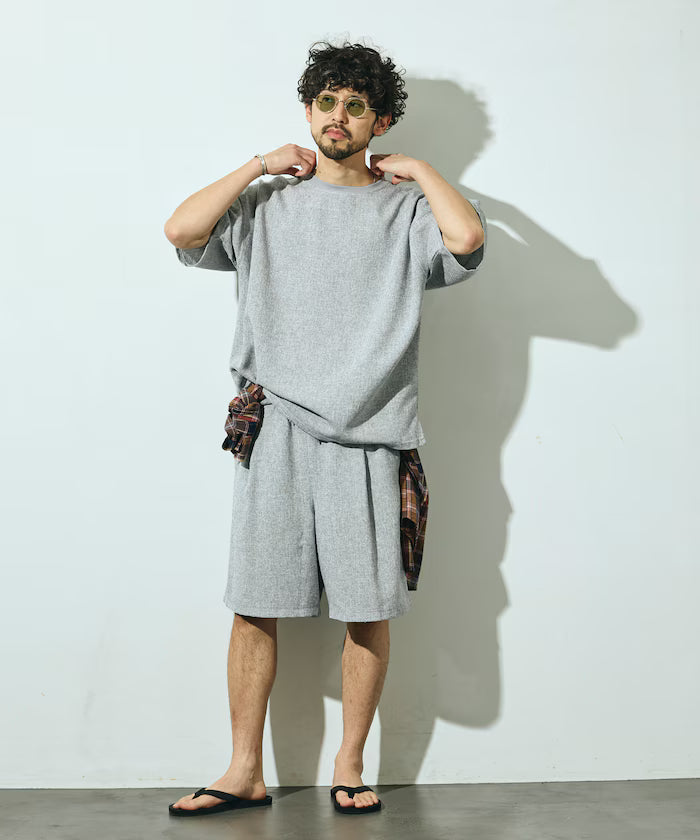 Summer Tweed Short Sleeve Crew Neck / Compatible with Setup