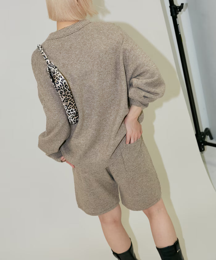 Knit Top Short Pants Set Up Limited Edition