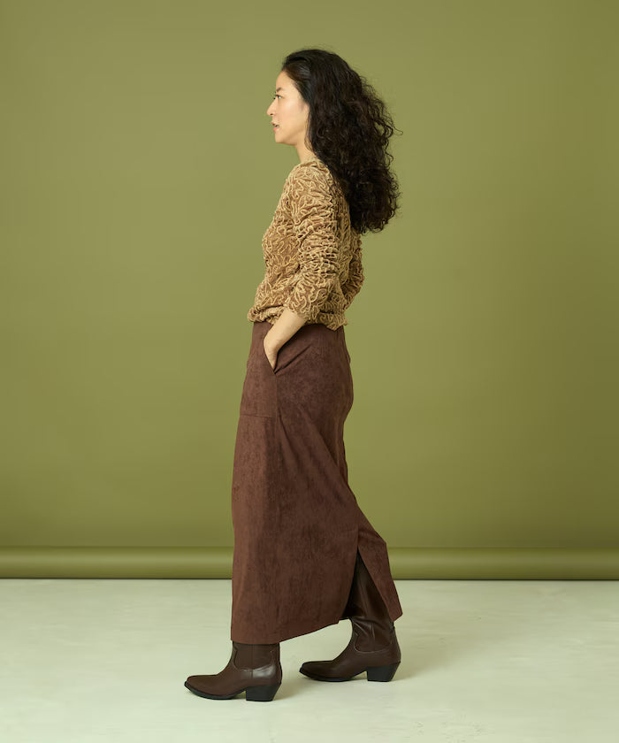 Mesh Velour Top