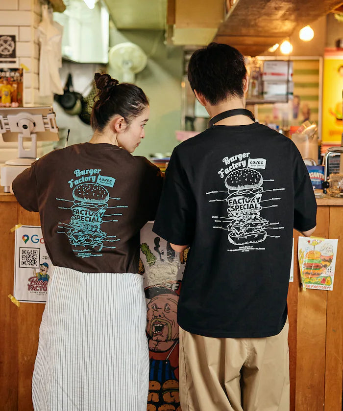 Burger Factory × FREAK'S STORE/ Burger Factory Limited Big Silhouette Back Print Crew Neck T-shirt 【Limited Edition】
