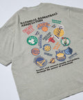 NBA × FREAK'S STORE Collaboration Random Team Logo Backprint Crewneck T-Shirt - Natural