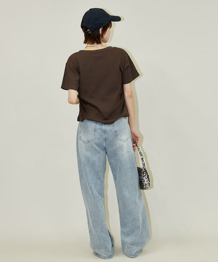 Light Waffle Waist Shirring T-Shirt Limited Edition