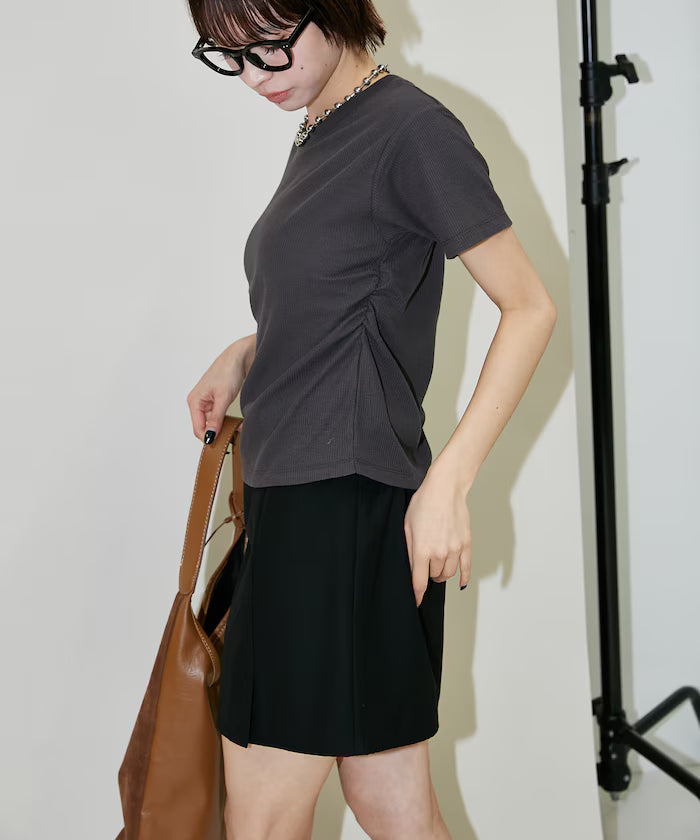 Light Waffle Waist Shirring T-Shirt Limited Edition