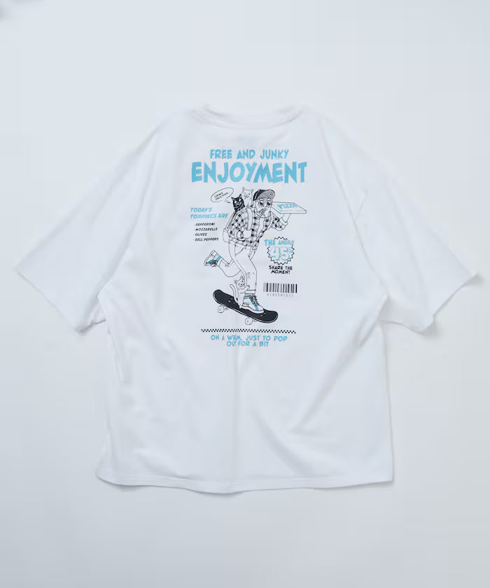 Limited Edition Big Silhouette Back Print T-Shirt SKATE MAN