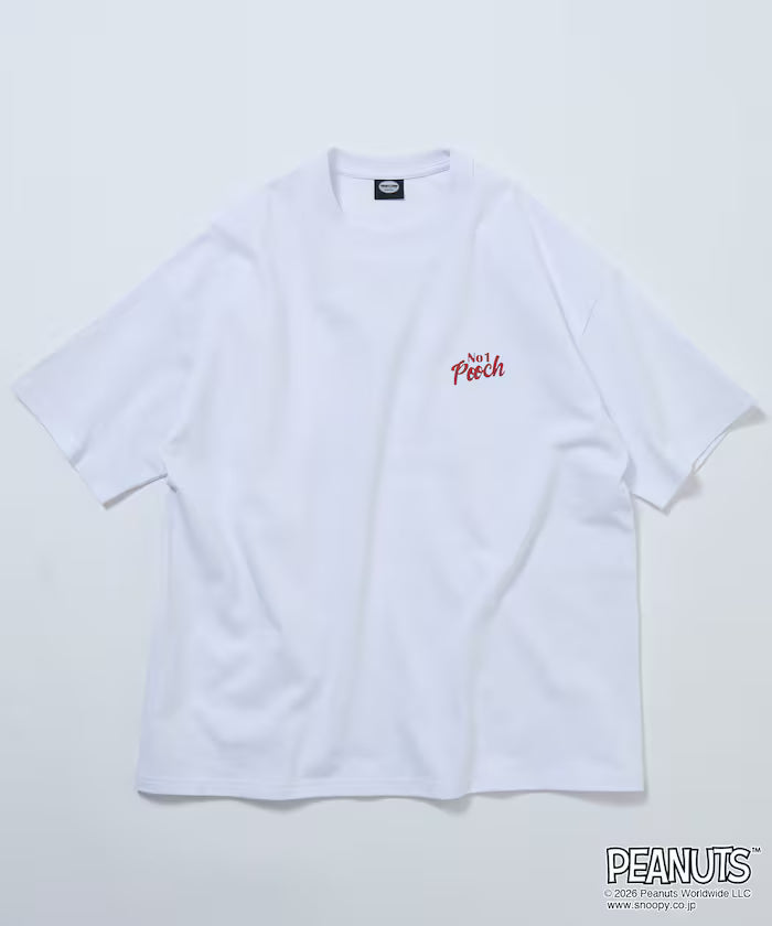 PEANUTS/Peanuts Exclusive Big Silhouette Back Print Crew Neck T-Shirt/POOCH [Limited Edition]