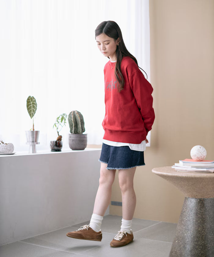 Organic Cotton Animal Logo Print Sweat / CAT / Relaxed Fit / French Terry Sweat