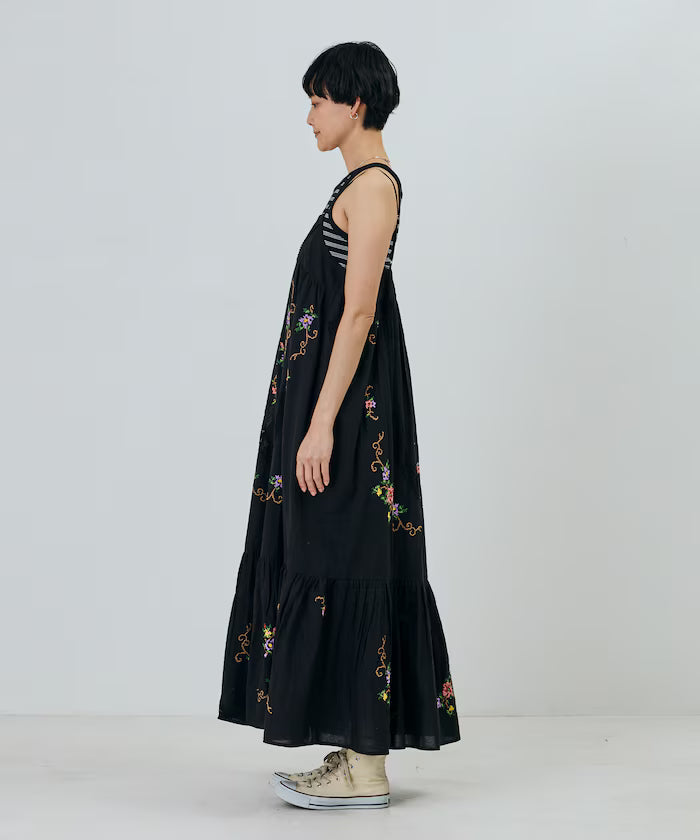 India Flower Cross Stitch Lace Camisole Dress