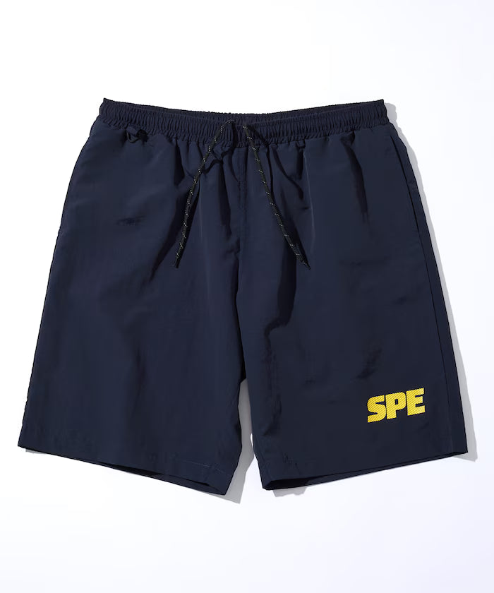 [May 29 12:00 Release] SPECIAL OTHERS × FREAK'S STORE Reflective Logo Print Nylon Easy Shorts - Navy