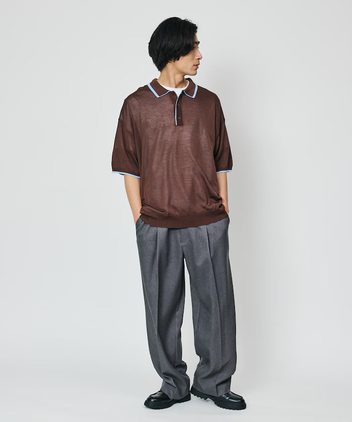 Limited Release Relaxed Fit Color Block Knit Polo Shirt