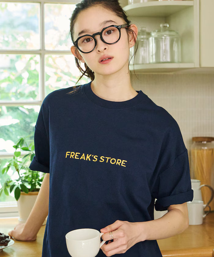 Relaxed Fit Embroidered Logo Crew Neck T-Shirt 【Limited Edition】 - Navy