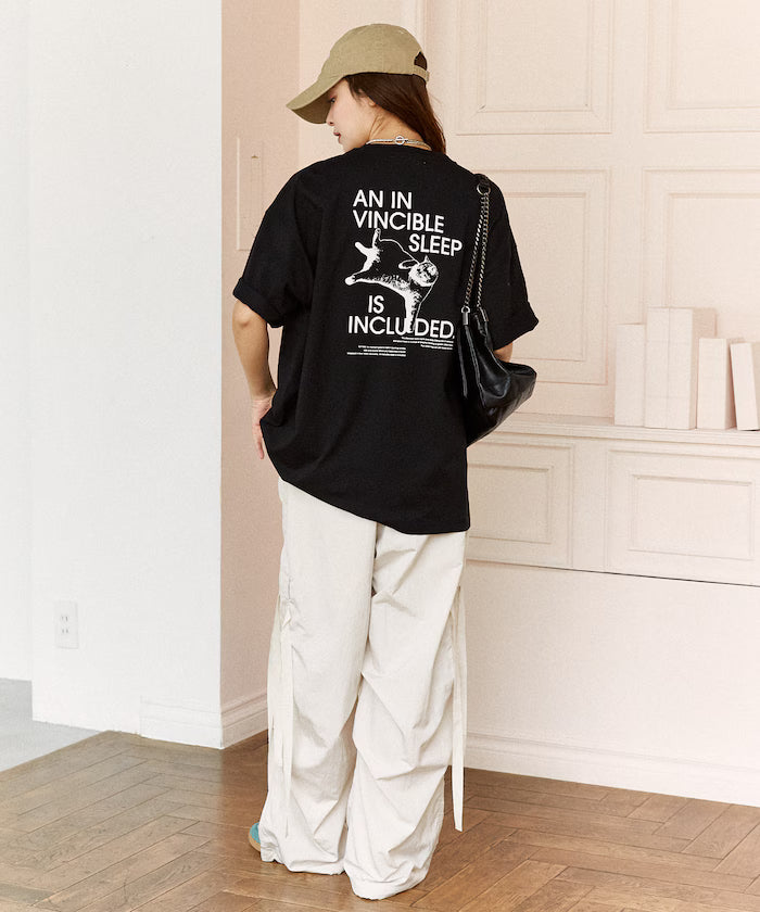 VINCIBLE SLEEP Cat Print T-Shirt Limited Edition