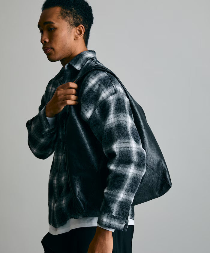 Triangle Leather Marche Bag / Triangle Marche / Leather Tote / Water-Resistant Leather