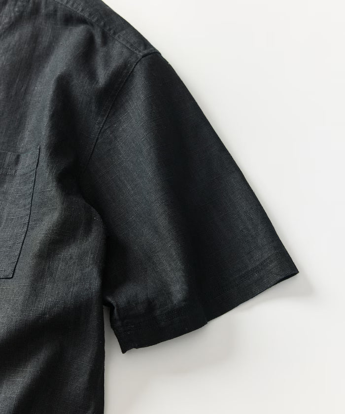 LINEN COTTON V NECK SHIRT