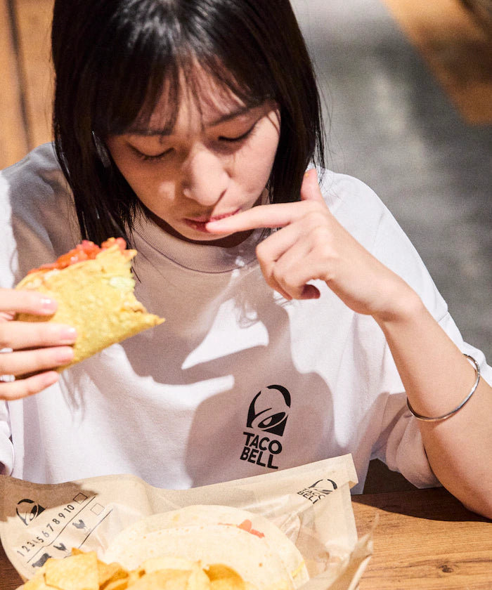 Limited Edition TACOBELL×FREAK'S STORE Exclusive Big Silhouette Back Print Crew Neck T-Shirt