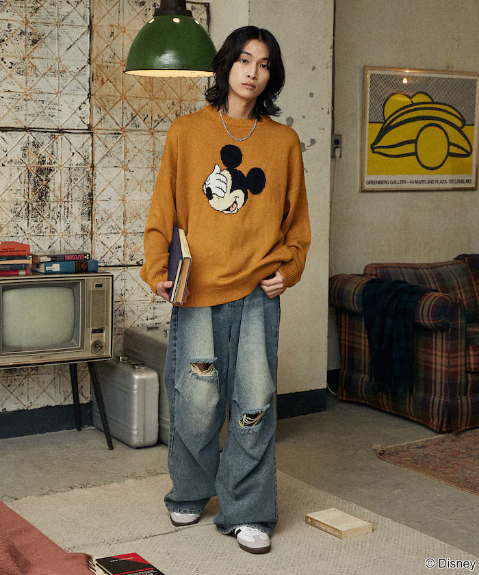 Custom Mickey Mouse Face Knit