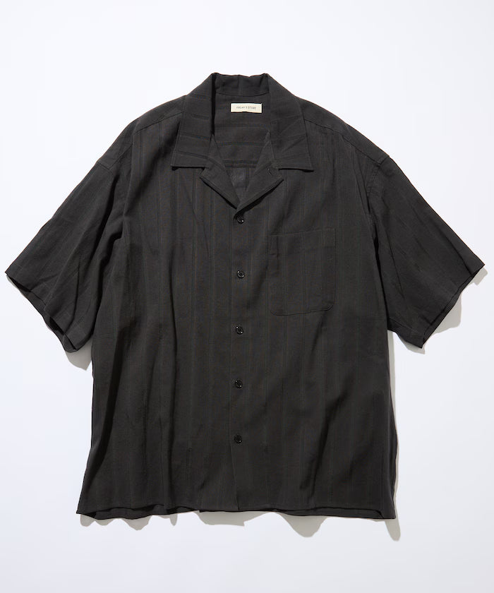 Relax Fit Relaxed Fit Shadow Stripe Open Color Shirt [Limited Release]