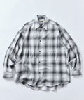 Relax Fit Relax Fit Ombre Check Flannel Shirt [Limited Edition] - White