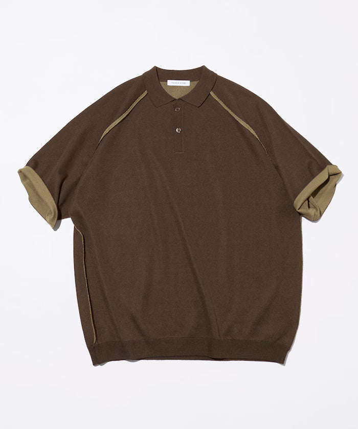 COOL TOUCH Double Face Color Polo Neck Knit Pullover Contact Cooling
