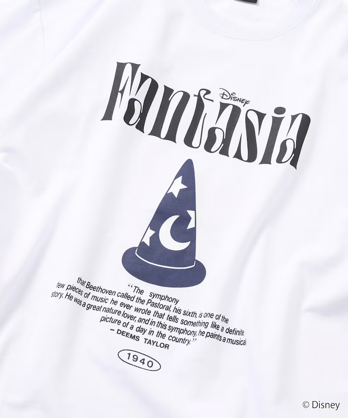 Limited Edition/DISNEY Disney Special Order Big Silhouette Front Print Crew Neck T-Shirt Fantasia