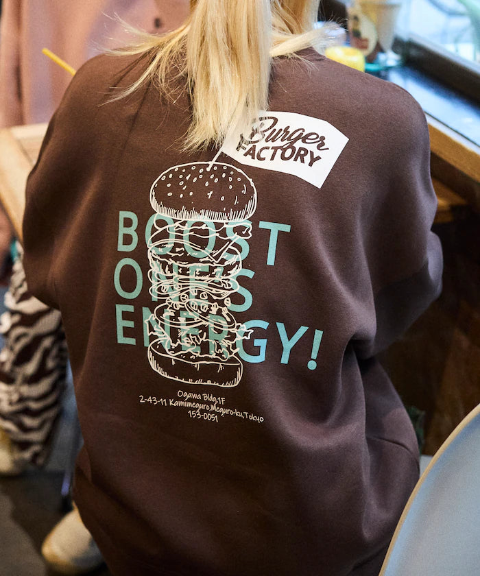 Burger Factory x FREAK'S STORE / Burger Factory Limited Edition Big Silhouette Back Print Crew Neck Sweatshirt [Limited Release]
