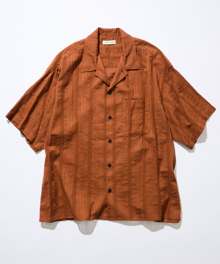 Relaxed Fit Allover Jacquard Open Collar Shirt [Limited Edition]
