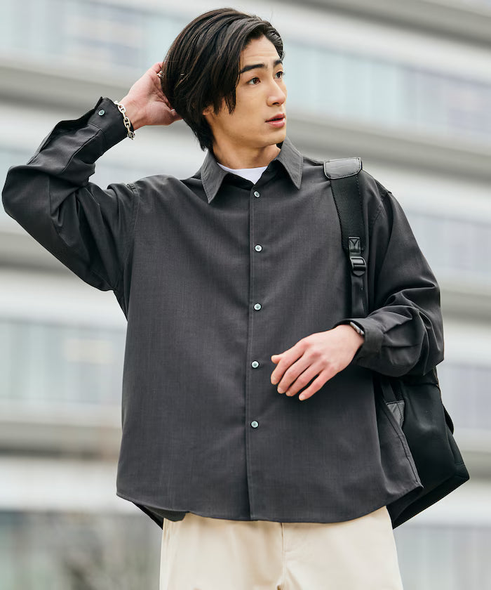 AiRide/Air Ride Relax Fit Regular Collar L/S Shirt/Pocketable/Quick Dry/UV Cut 【Limited Edition】