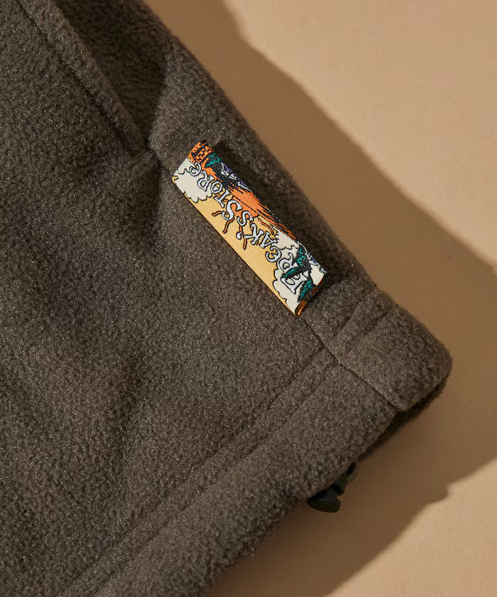 Big Silhouette One Point Logo Fleece Snap Button Spindle Pullover