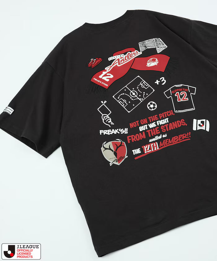 [Sales start on May 15 at 12:00] J.LEAGUE × FREAK’S STORE Exclusive SUPPORTERS SHORT SLEEVE TEE [Kashima Antlers] - Charcoal Gray