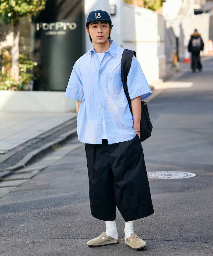 Big Silhouette Damage Processing Regular Color S/S Shirt/Check/Stripe/Fade Processing [Limited Edition]