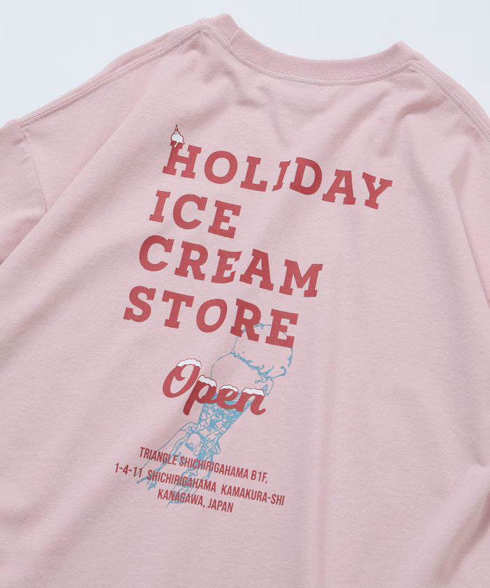 HOLIDAY ICECREAM×FREAK'S STORE Collaboration Big Silhouette Back Print Crew Neck T-Shirt [Limited Edition]