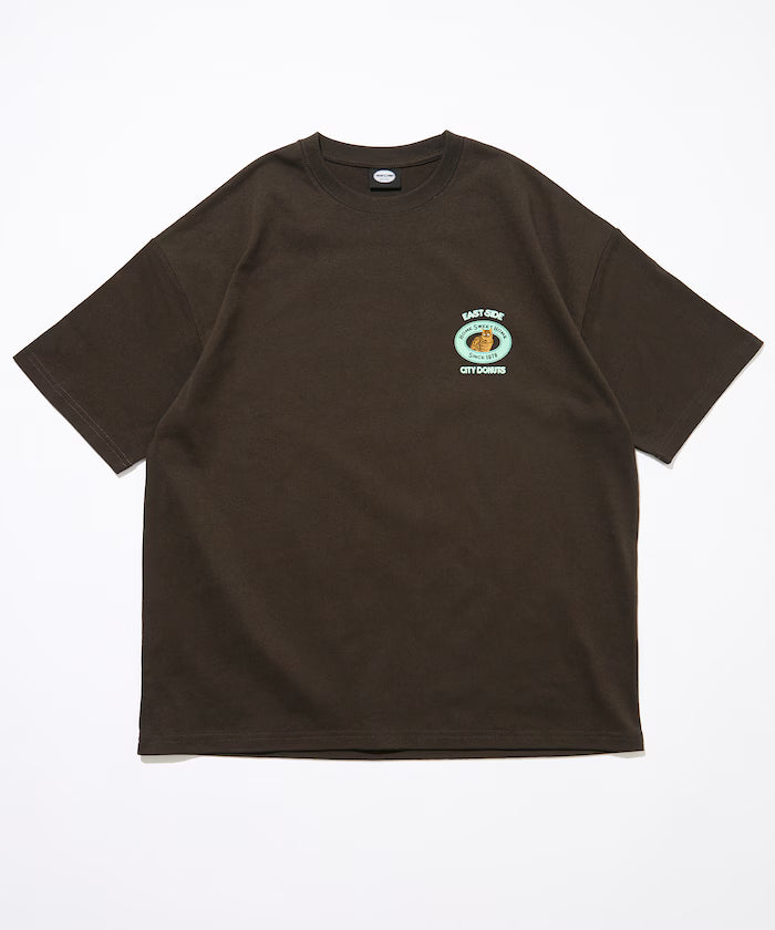 Big Silhouette Back Print Crew Neck T-Shirt / City Dounuts CAT [Limited Edition]