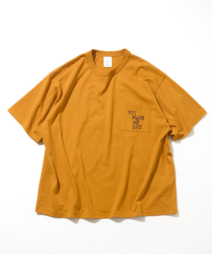 tombonia/Tombo nia Back Print Crew Neck T-Shirt/YOU MADE MY DAY