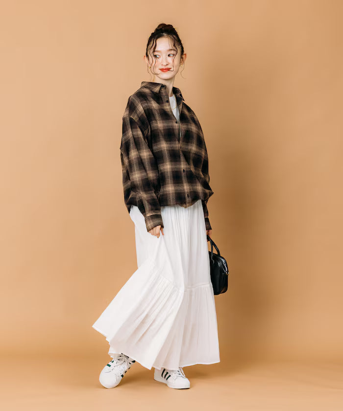 Wide Silhouette Ombre Check Spindle Shirt [Limited Edition]