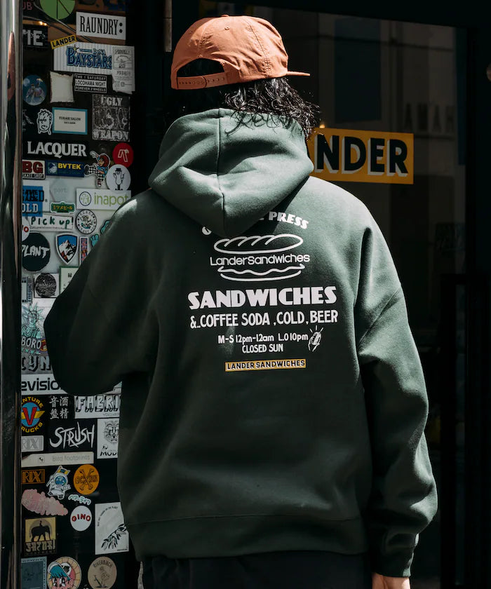 LANDER SANDWICHES×FREAK'S STORE/LANDER Limited Big Silhouette Back Print Sweat Hoodie 【Limited Release】