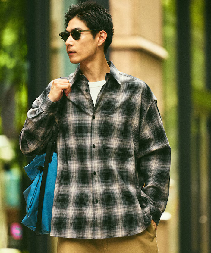 Relax Fit Relax Fit Ombre Check Flannel Shirt [Limited Edition]