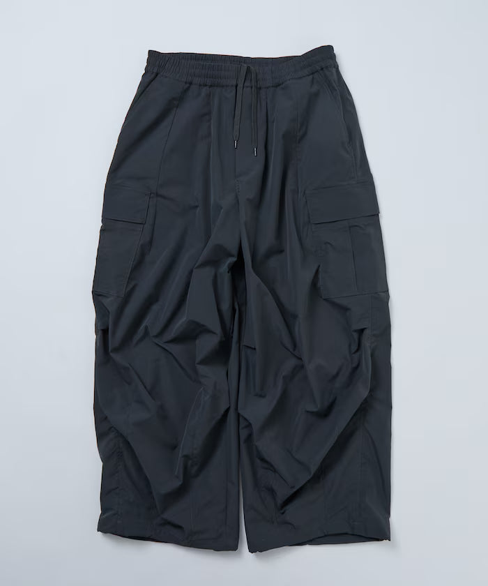 Quick Dry Fabric Wide Silhouette Poly Ripstop Cargo Pants/UV Cut/Quick Dry 【Limited Release】