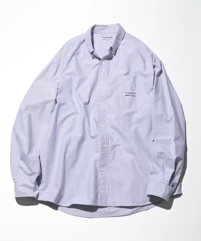 Magazine Pocket Oxford B.D Shirt - Border/Stripe