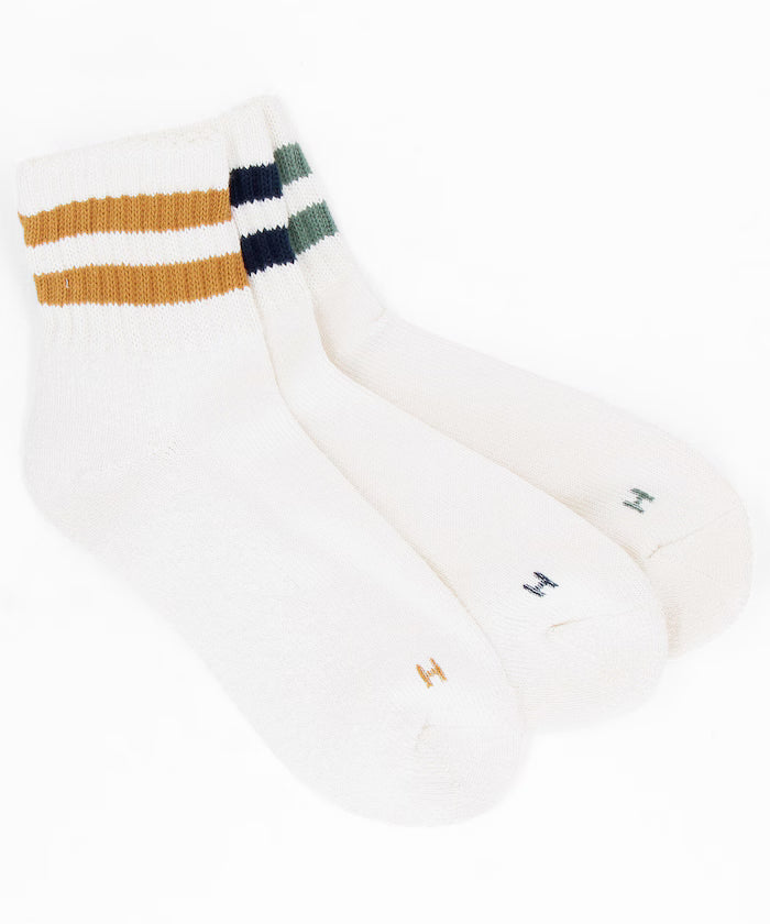 Sinker 2-Line Quarter Socks (Fits 25.0-27.0cm) - Other/Pattern 1