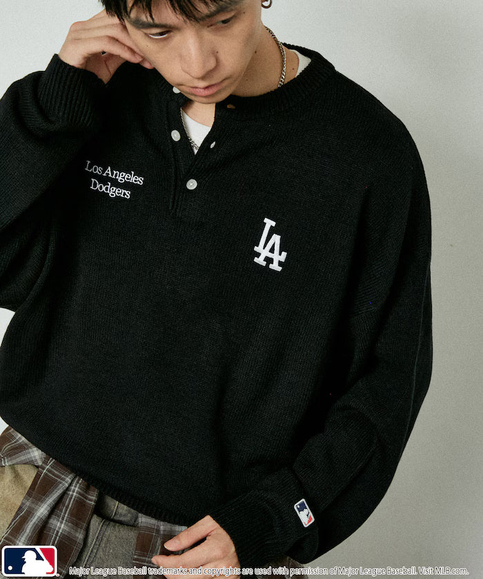 Special Order HENRY NECK KNIT TOPS - Black