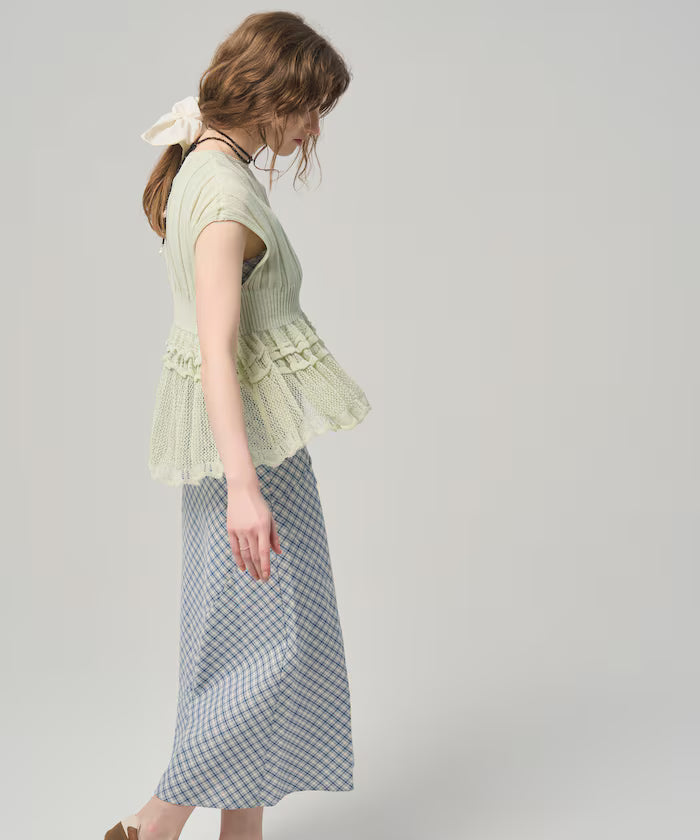 Japan Made Whole Garment Peplum Top (Release on March 11 at 12:00)