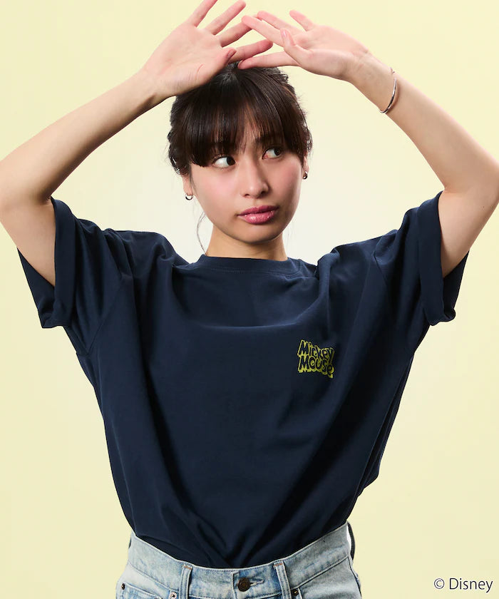 Limited Edition DISNEY Mickey Mouse Monochrome Back Print Crew Neck T-Shirt