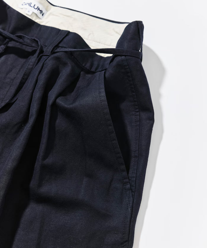 Cotton Linen 2 Tuck Chino Shorts