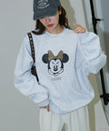 Custom MINNIE MOUSE GRAPHIC SWEAT - Light Gray