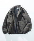 Relaxed Fit Corduroy Mid Padding Stand Blouson [Limited Edition] - Charcoal Gray
