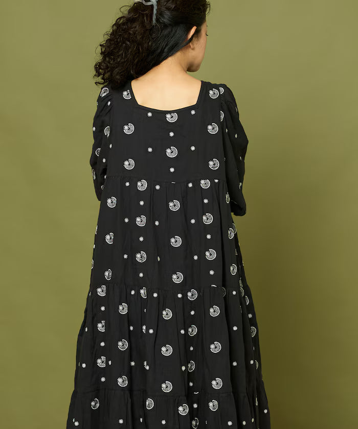 Lame Embroidered Moon & Star Dress