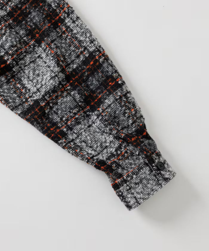 Poly Tweed CPO Check Shirt Jacket
