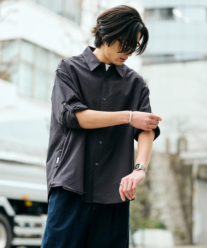 AiRide/Air Ride Relax Fit 2WAY Roll Up Sheer Seersucker Shirt/Pocketable/Quick Dry/UV Cut [Limited Release]